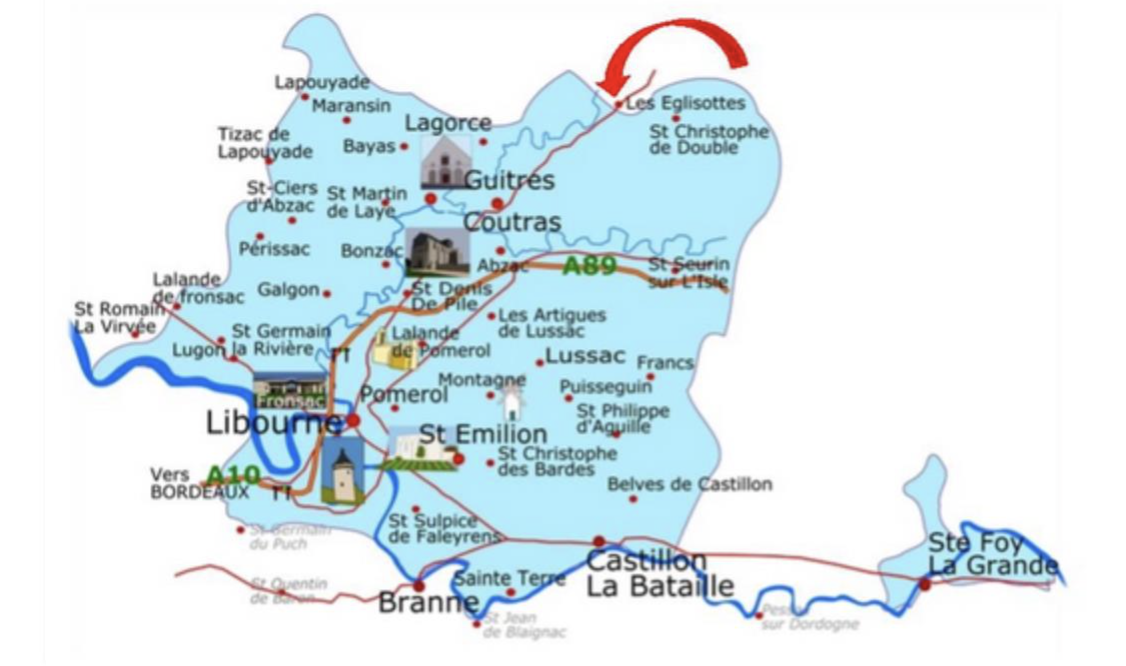Carte de la Gironde - Localisation MFR